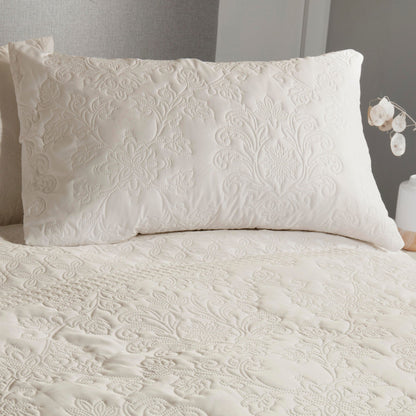 Avery Stripe Duvet Cover Set by Serene in Natural - Duvet Cover Set - Serene