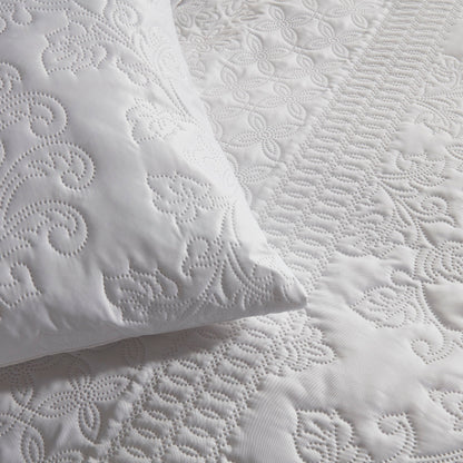 Avery Stripe Duvet Cover Set by Serene in White - Duvet Cover Set - Serene