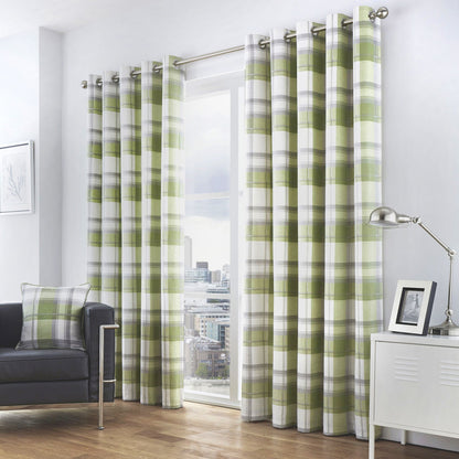 Balmoral Check Cushion by Fusion in Green 43 x 43cm - Cushion - Fusion