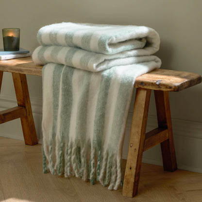 Wylder Beechwood Throw - Moorland Green