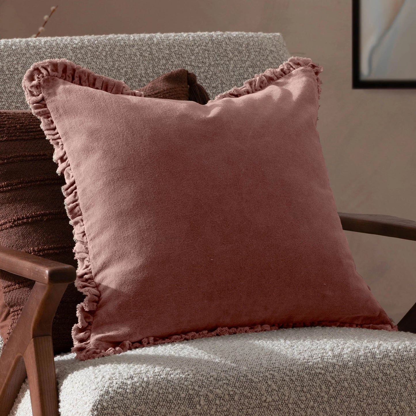 Yard Bertie Cushion - Rosewood