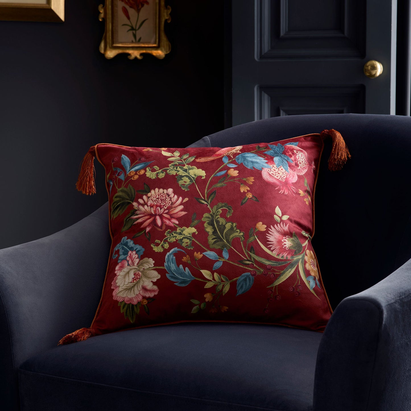 Dreams & Drapes Design Bejewelled Cushion - Spice