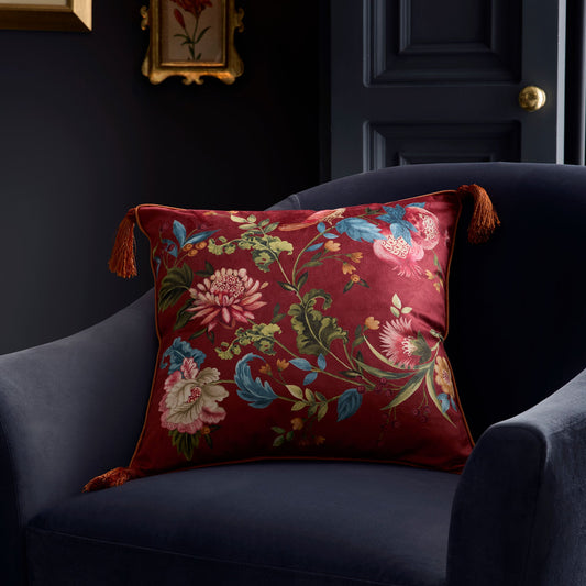 Dreams & Drapes Design Bejewelled Cushion - Spice