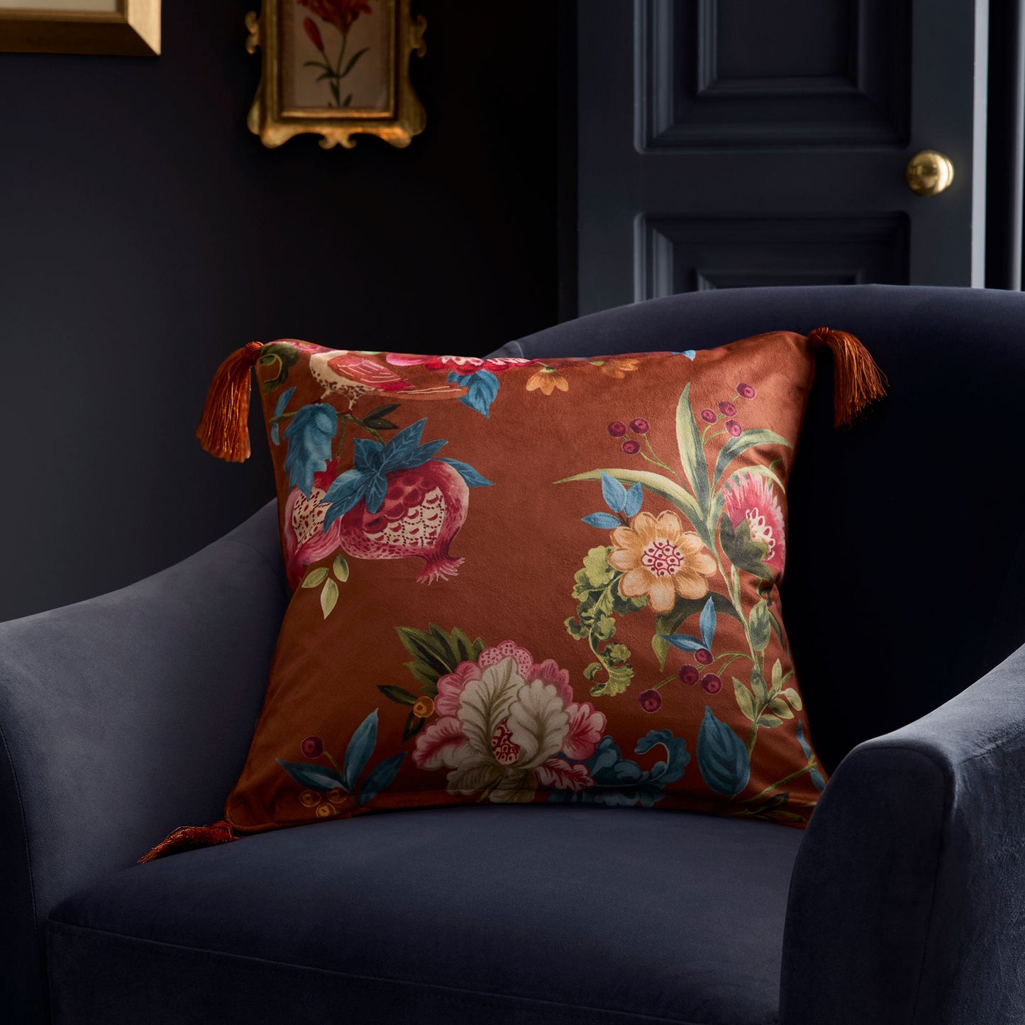 Dreams & Drapes Design Bejewelled Cushion - Spice
