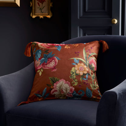 Dreams & Drapes Design Bejewelled Cushion - Spice