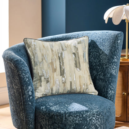 Clarke & Clarke Blocks Cushion - Silver