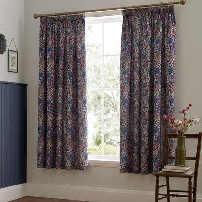Dreams & Drapes Design Bessie Pencil Pleat Curtains - Navy