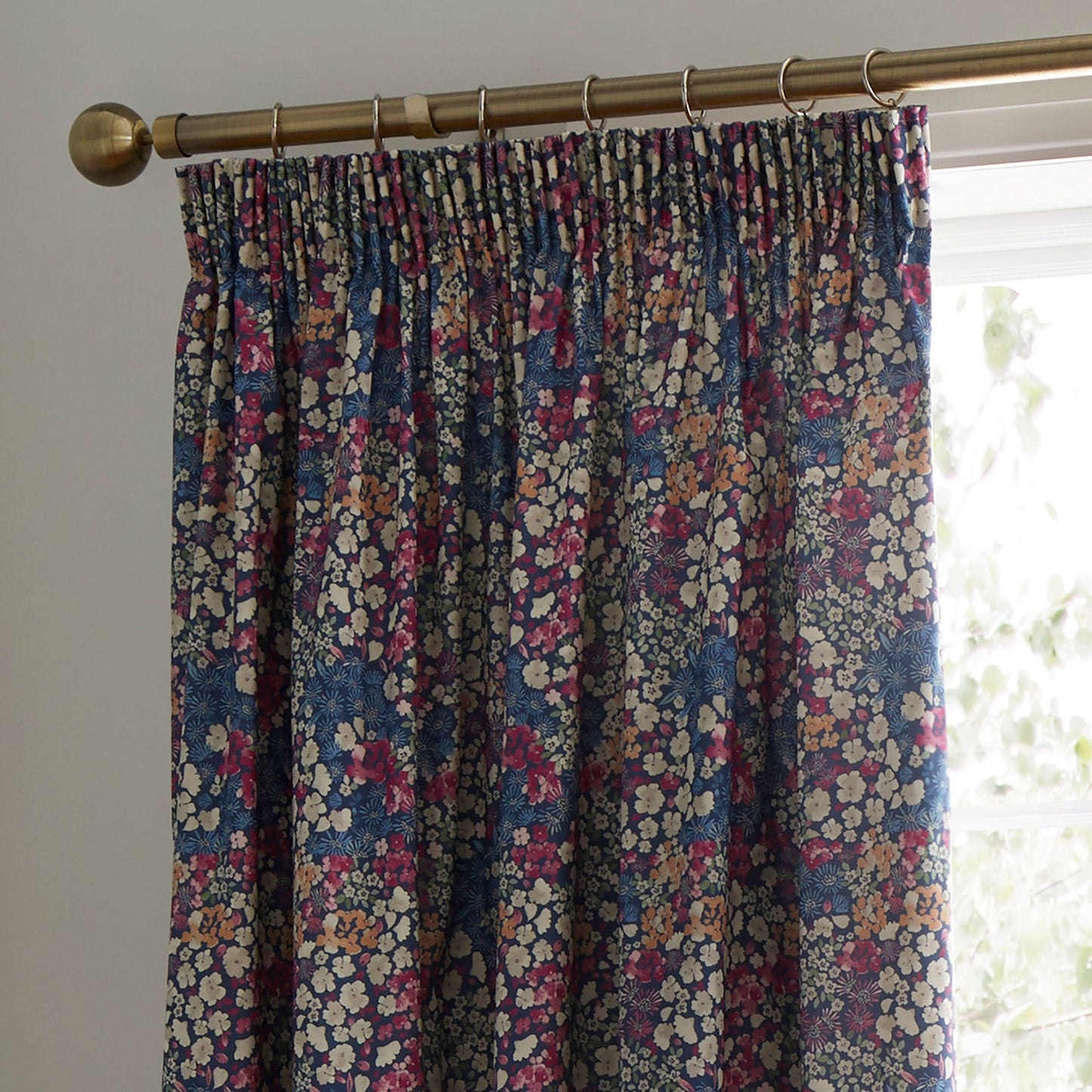 Dreams & Drapes Design Bessie Pencil Pleat Curtains - Navy