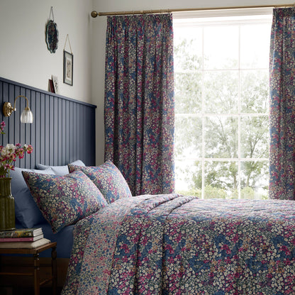 Dreams & Drapes Design Bessie Pencil Pleat Curtains - Navy