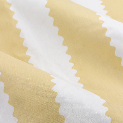 Furn Birdie Stripe Pencil Pleat Curtains - Butter Yellow