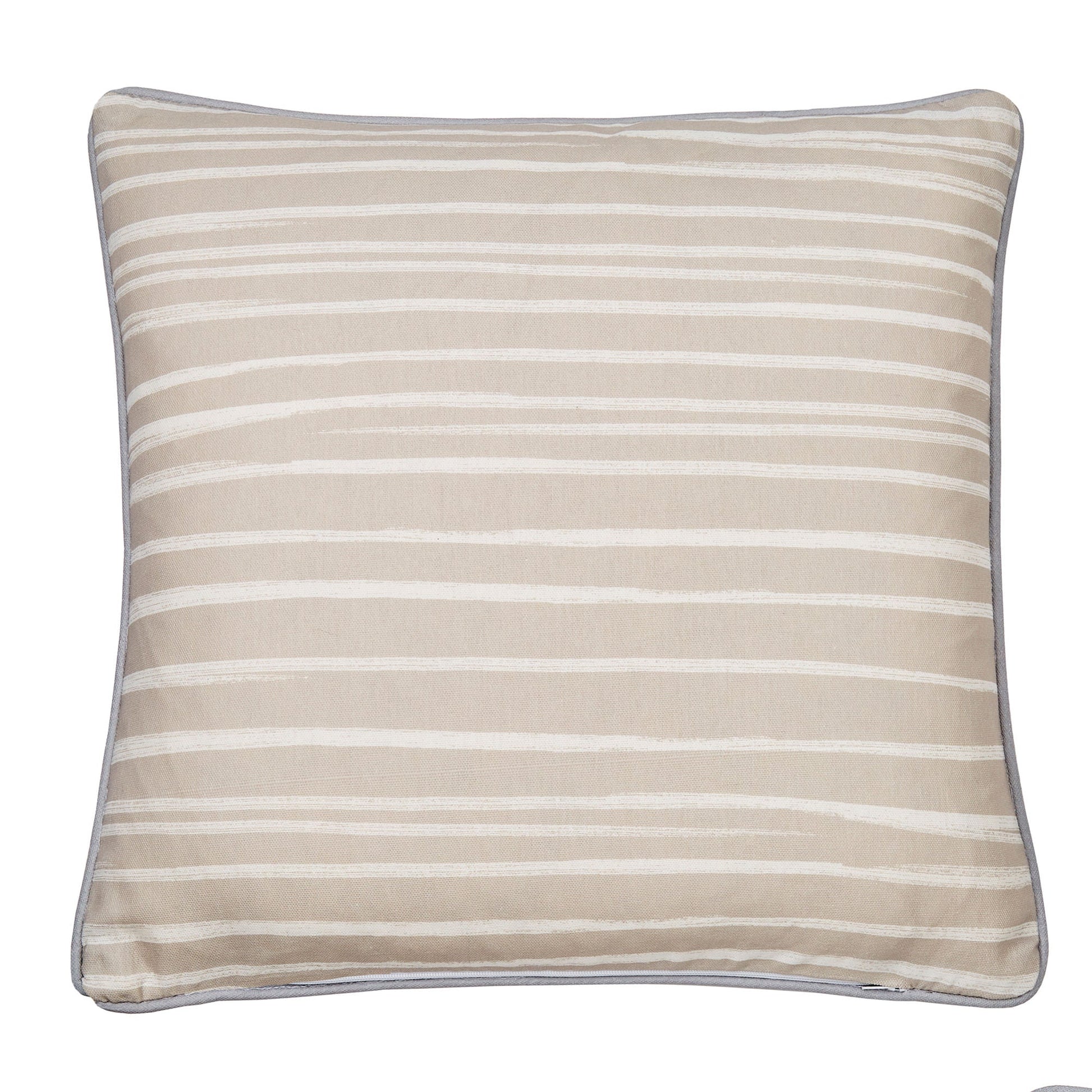 Beach Huts Outdoor Cushion by Fusion in Natural 43 x 43cm - Cushion - Fusion