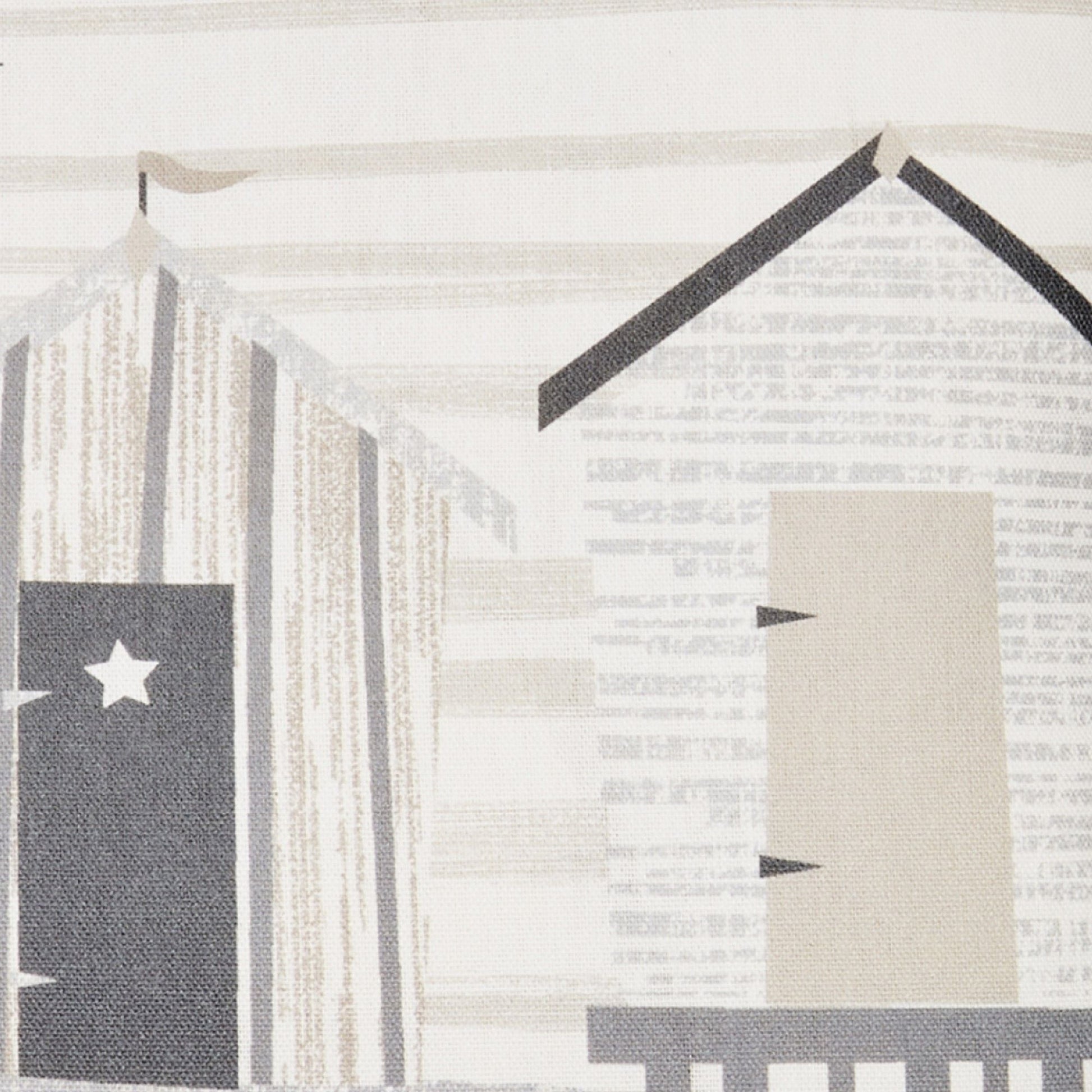 Beach Huts Outdoor Cushion by Fusion in Natural 43 x 43cm - Cushion - Fusion