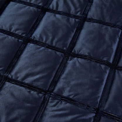 Brighton Square Duvet Cover Set by Soiree in Navy - Duvet Cover Set - Soiree
