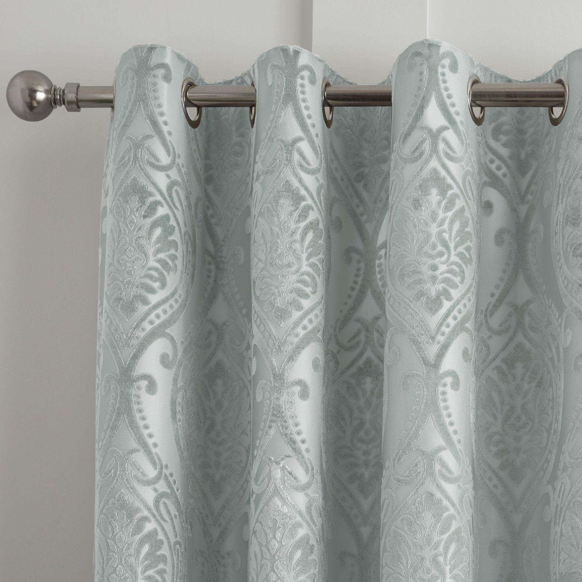 Chateau Pair of Eyelet Curtains by Curtina in Duck Egg - Pair of Eyelet Curtains - Curtina