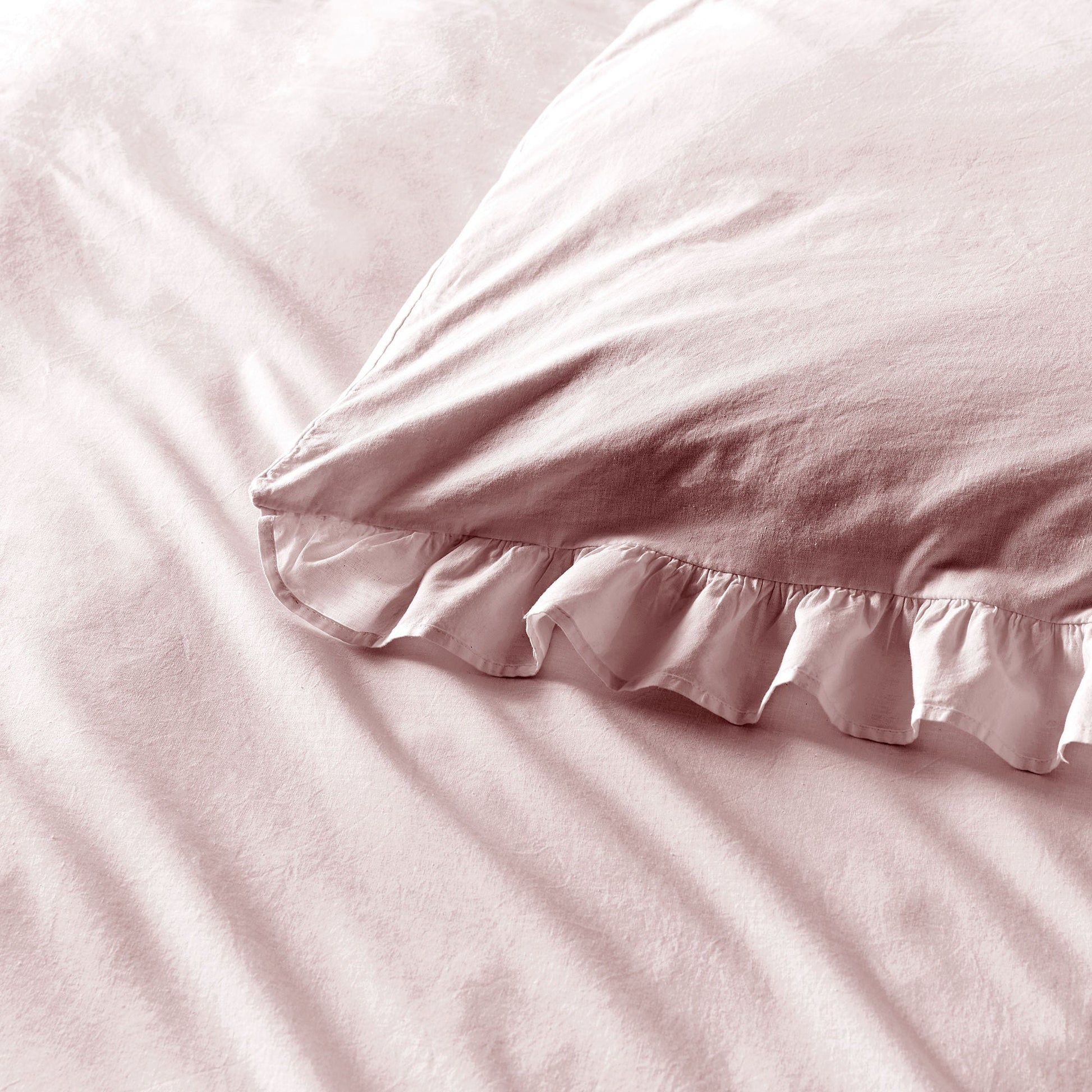 Cassia Frill Duvet Cover Set by Appletree Loft in Lavender - Duvet Cover Set - Appletree Loft