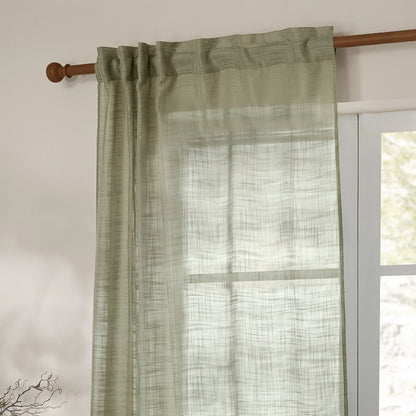 Yard Cirrus Tab Top Voile Panel - Eucalyptus