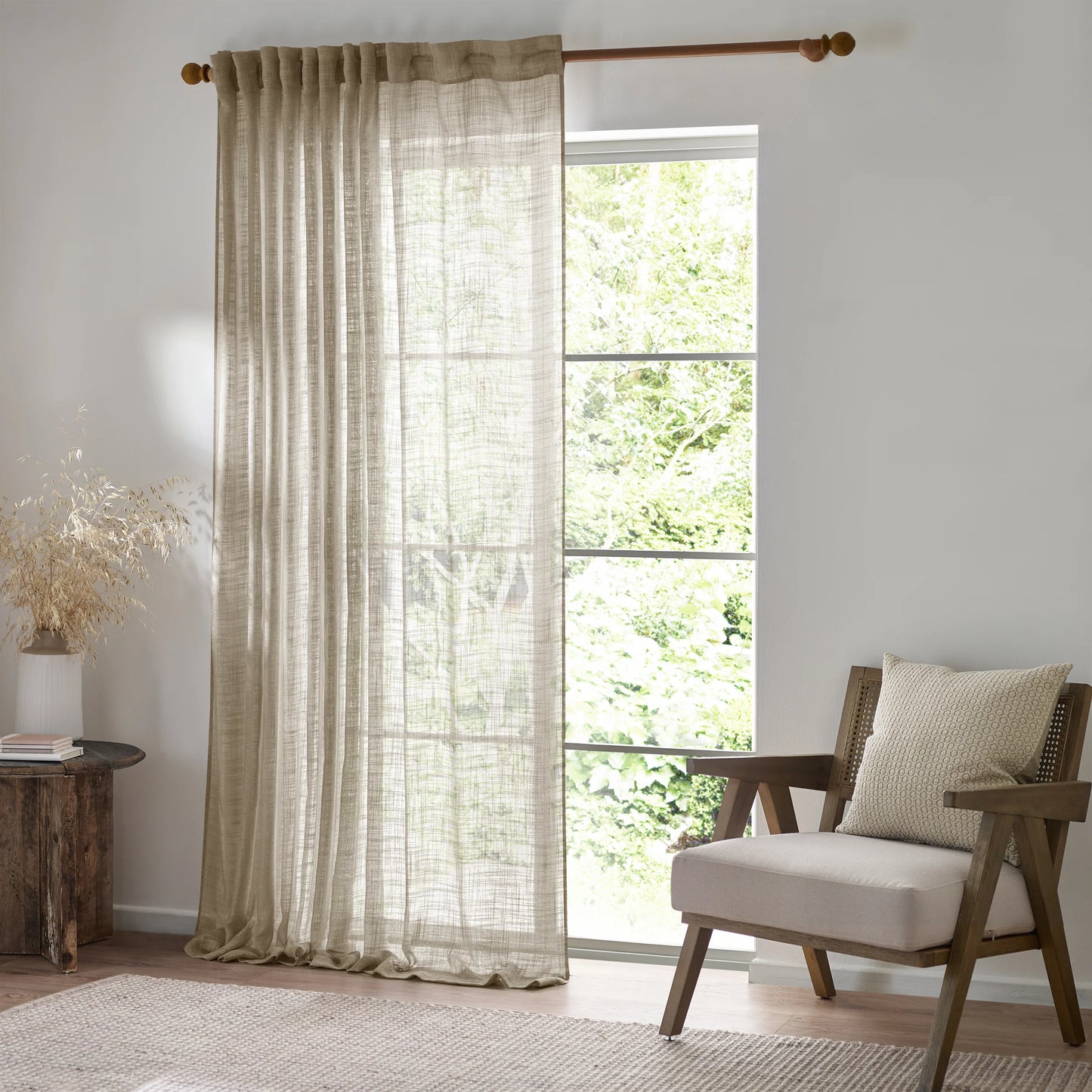 Yard Cirrus Tab Top Voile Panel - Linen