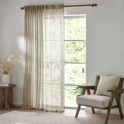 Yard Cirrus Tab Top Voile Panel - Linen