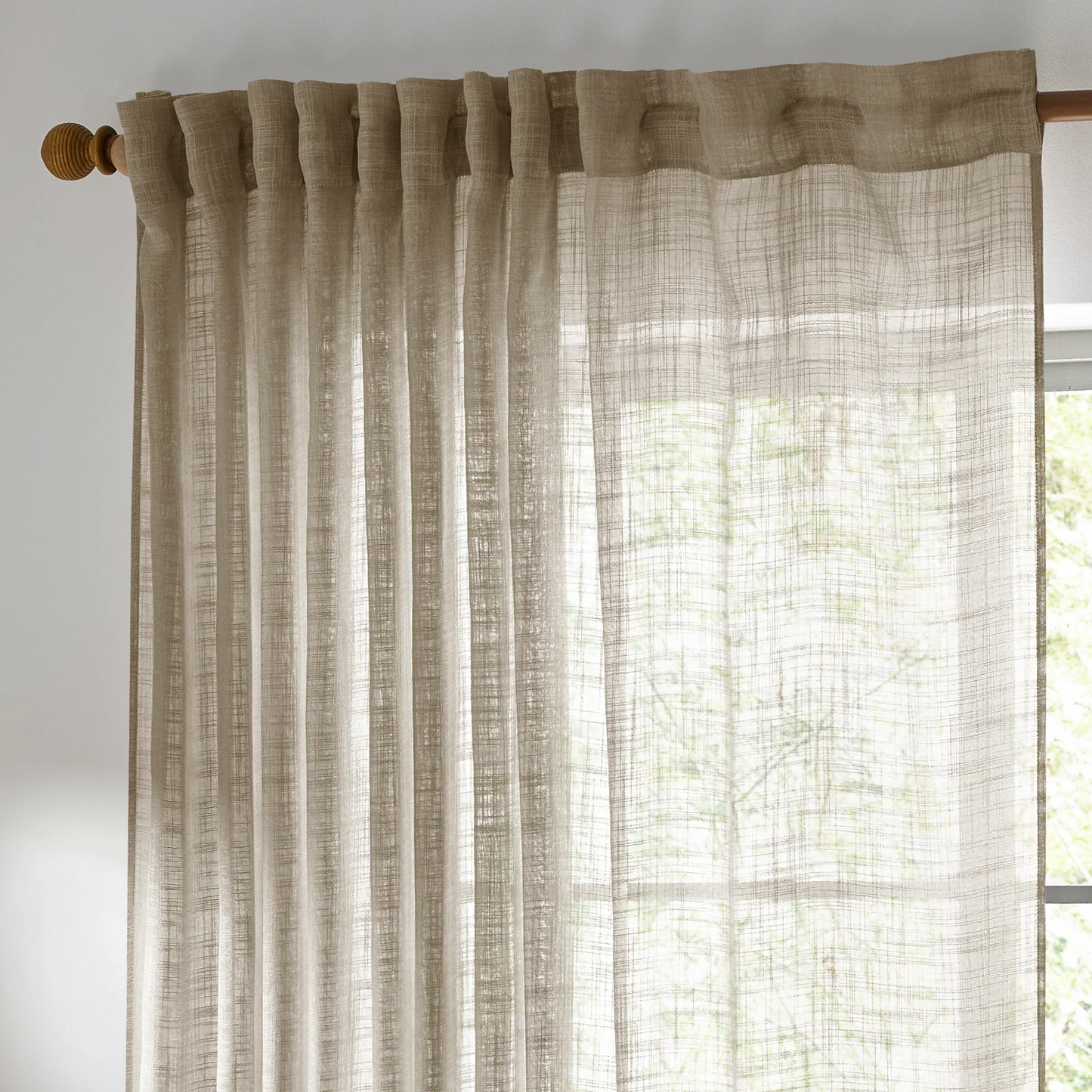 Yard Cirrus Tab Top Voile Panel - Linen