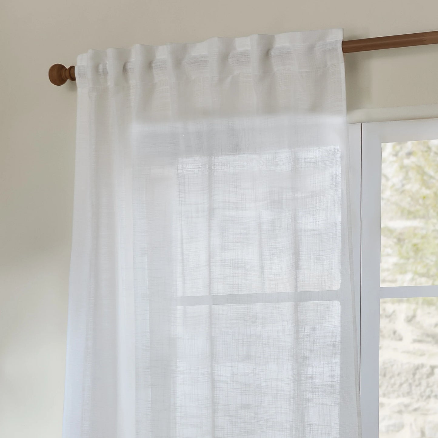 Yard Cirrus Tab Top Voile Panel - Snow