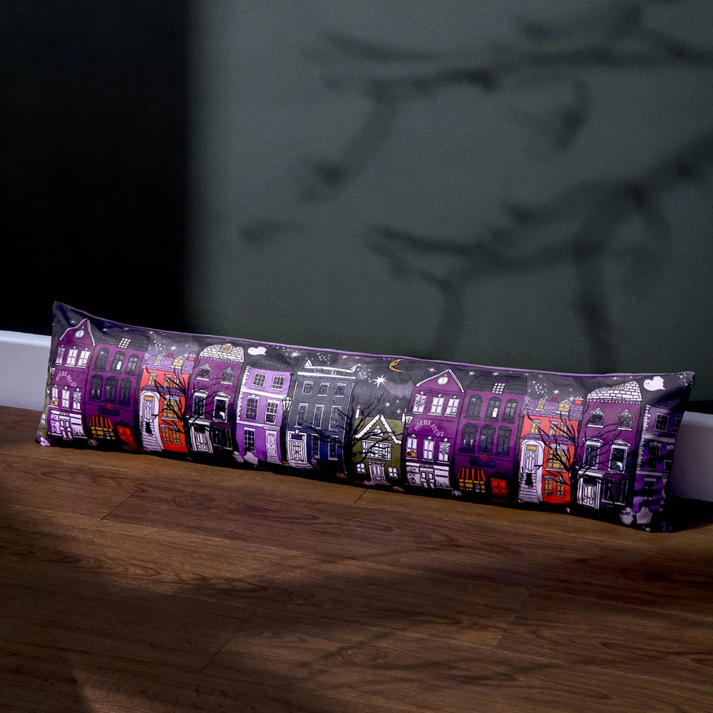Furn Creepy Town Draught Excluder - Charcoal Black