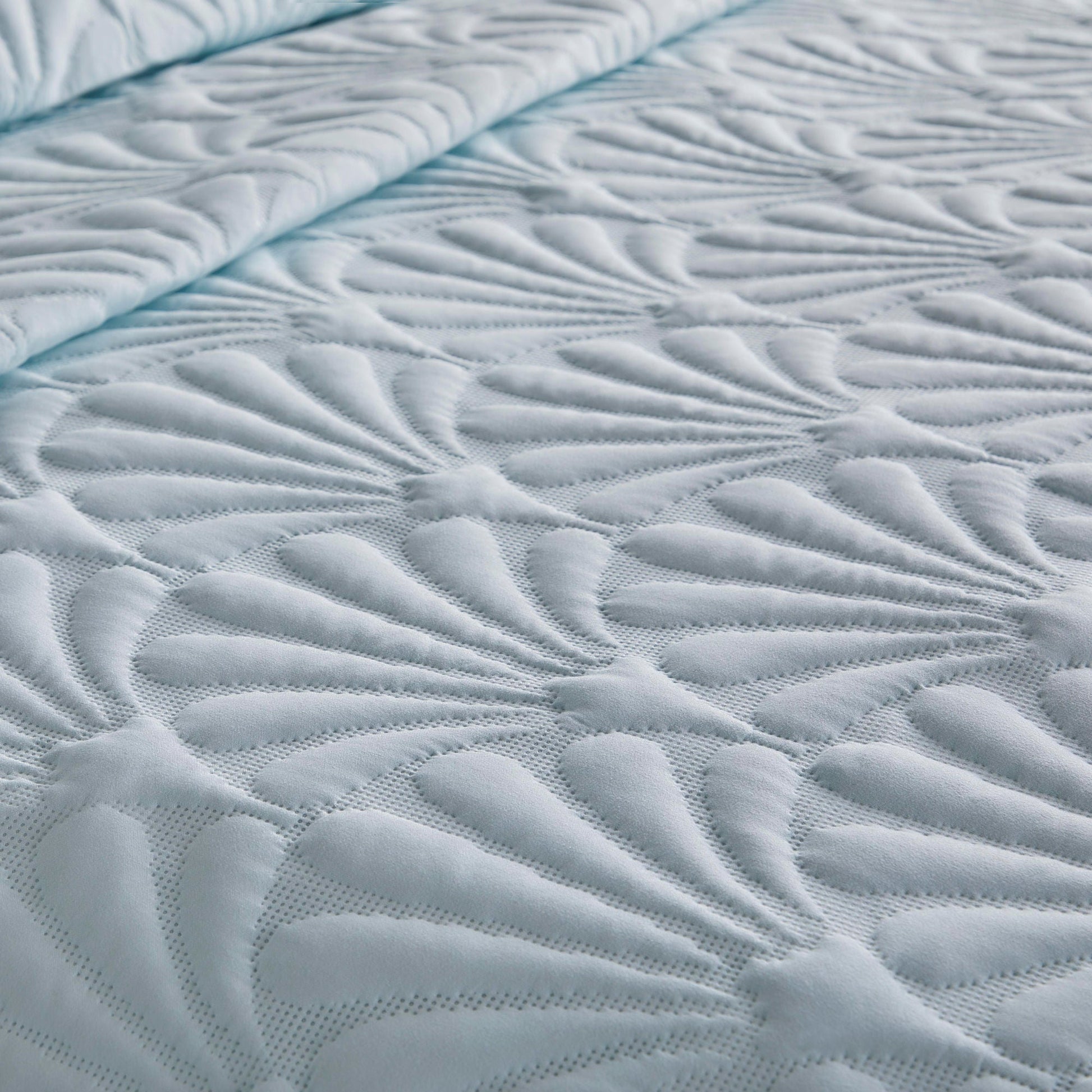 Cavali Duvet Cover Set by Serene in Duck Egg - Duvet Cover Set - Serene