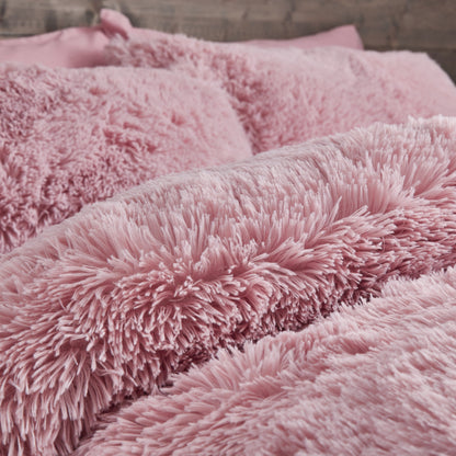 Catherine Lansfield Cuddly Duvet Cover Set - Blush