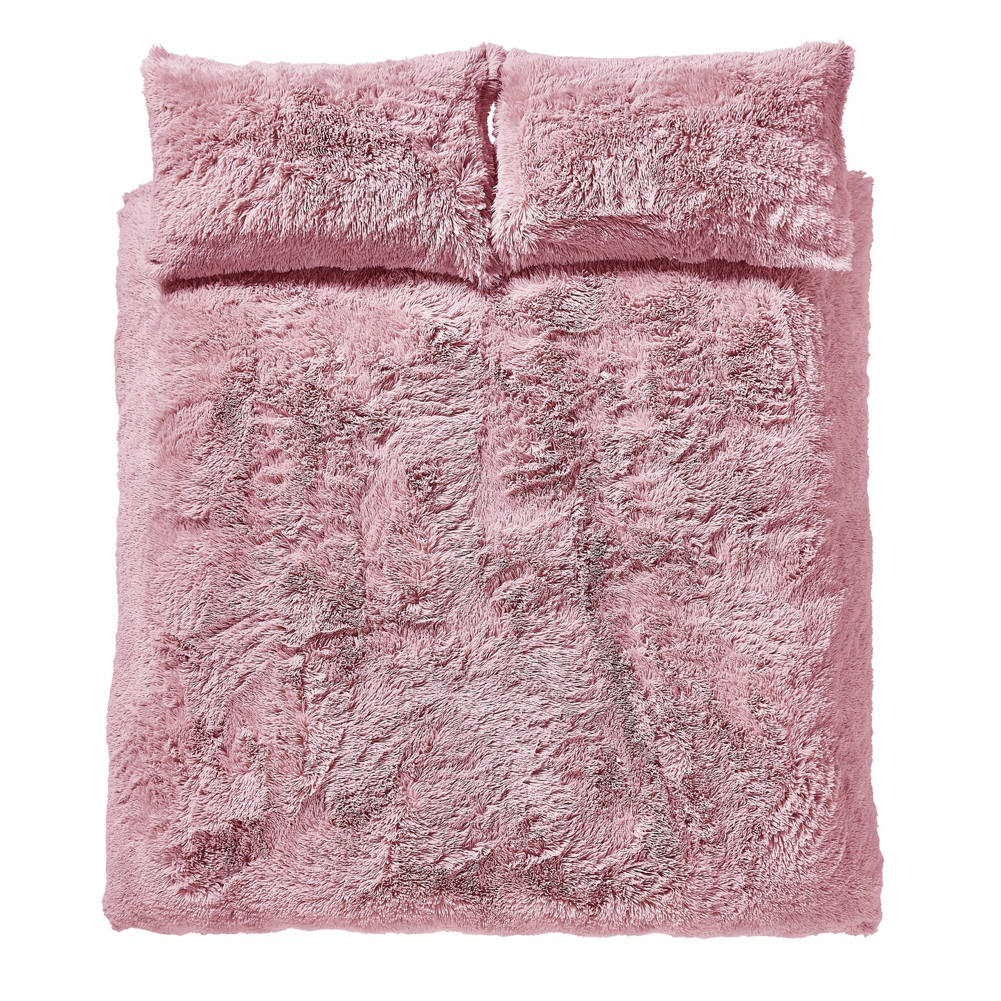 Catherine Lansfield Cuddly Duvet Cover Set - Blush