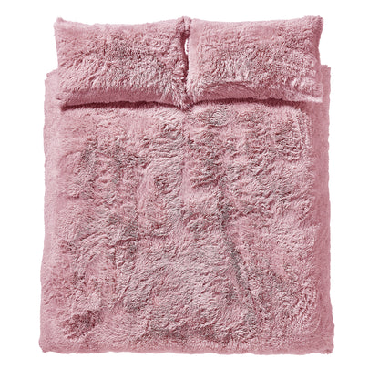 Catherine Lansfield Cuddly Duvet Cover Set - Blush
