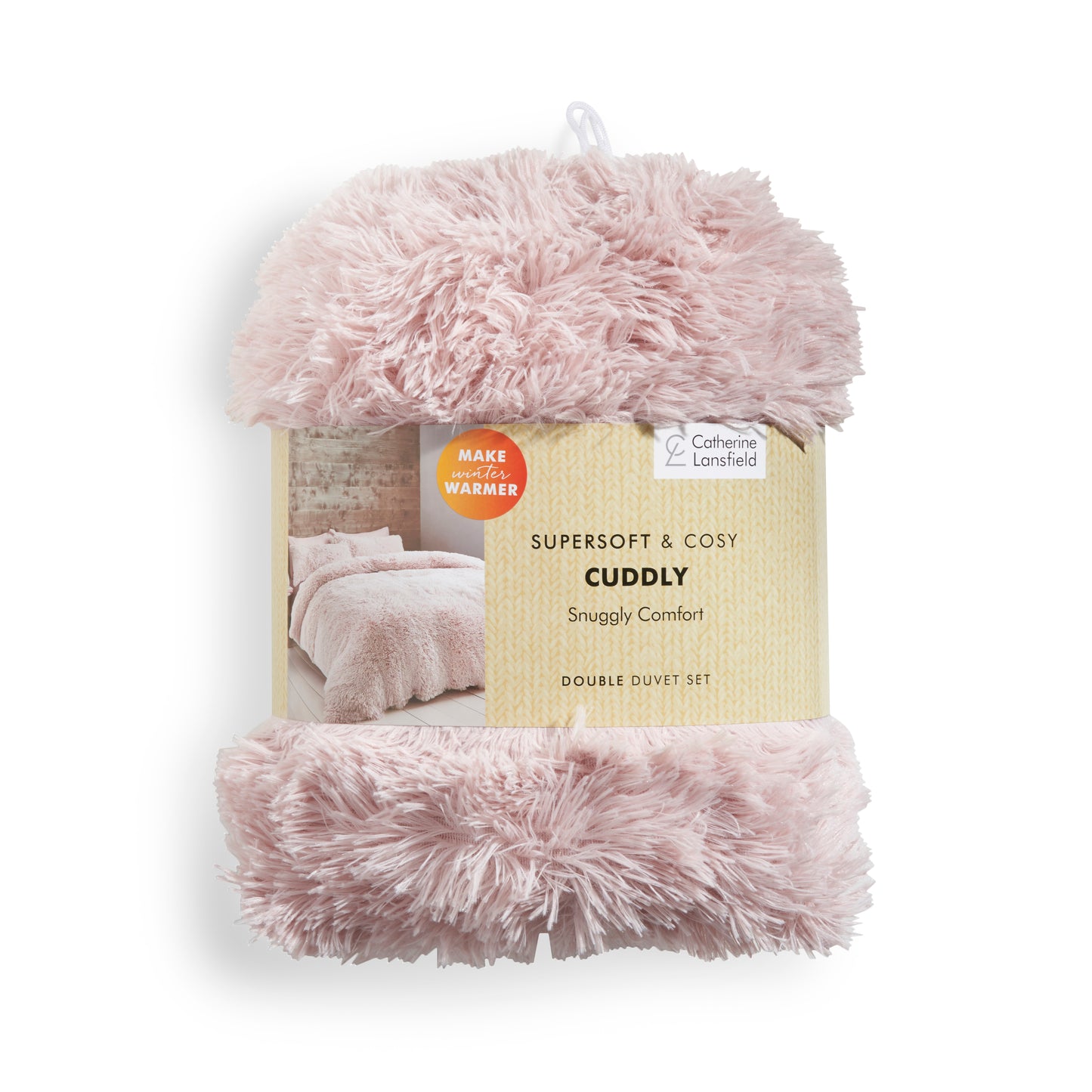 Catherine Lansfield Cuddly Duvet Cover Set - Blush