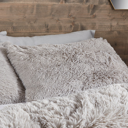 Catherine Lansfield Cuddly Duvet Cover Set - Silver