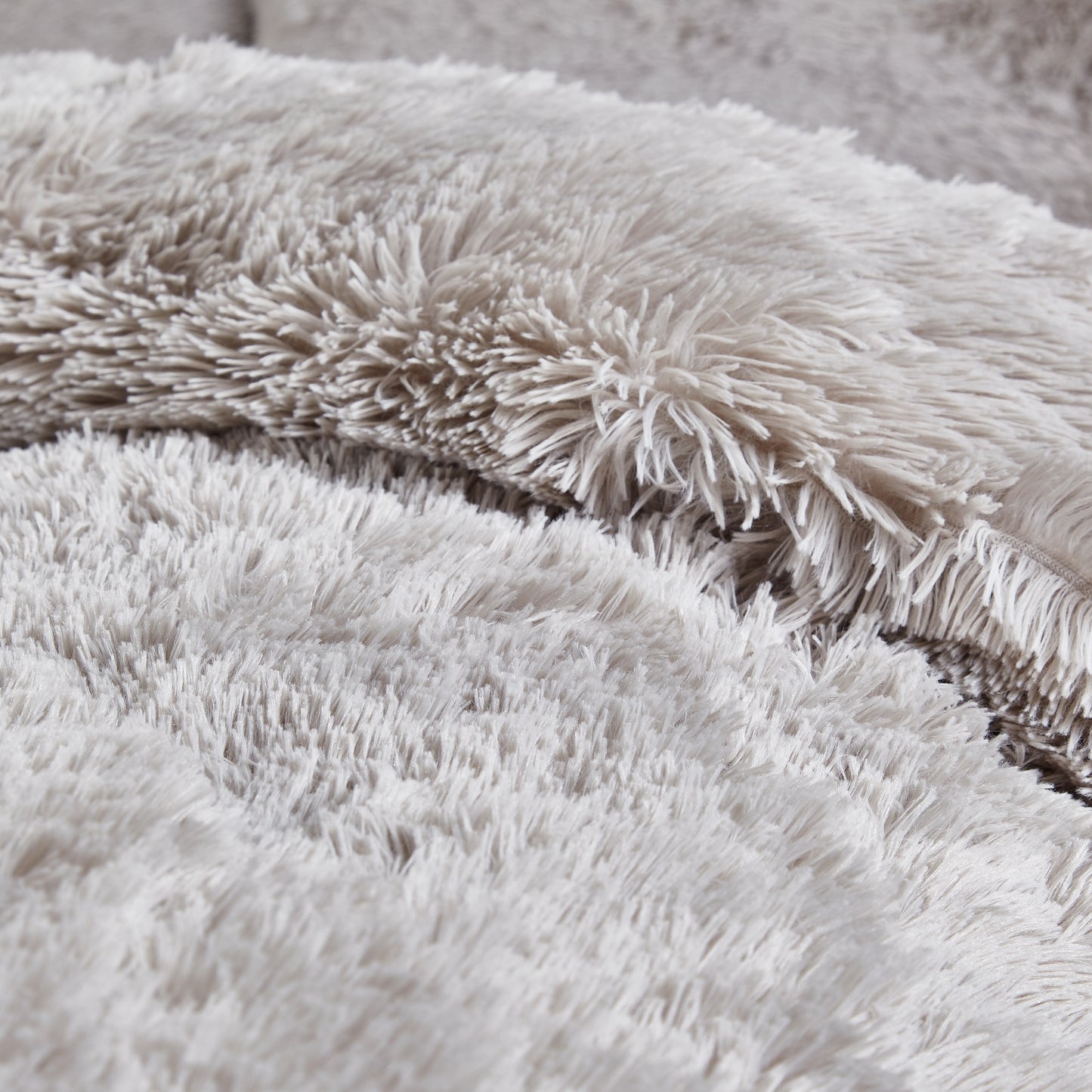 Catherine Lansfield Cuddly Duvet Cover Set - Silver