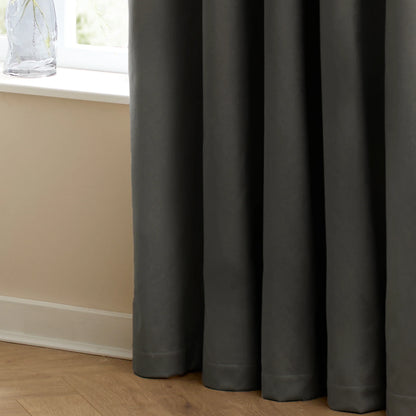 Furn Ultimate Velvet Pencil Pleat Curtains - Charcoal