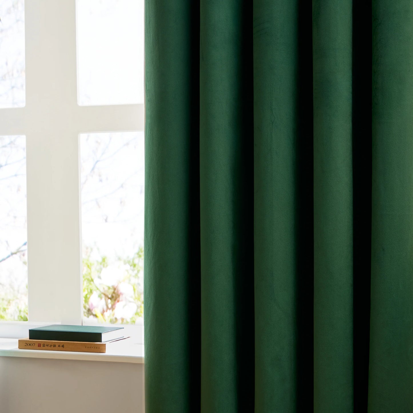 Furn Ultimate Velvet Pencil Pleat Curtains - Emerald