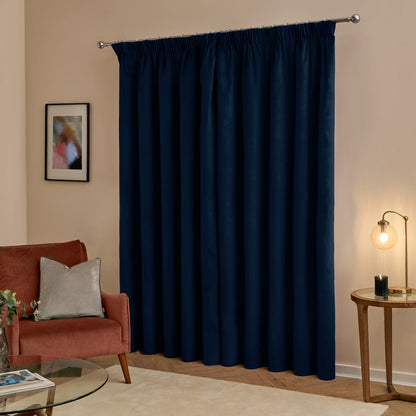 Furn Ultimate Velvet Pencil Pleat Curtains - Royal