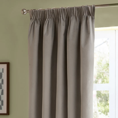 Furn Ultimate Velvet Pencil Pleat Curtains - Silver
