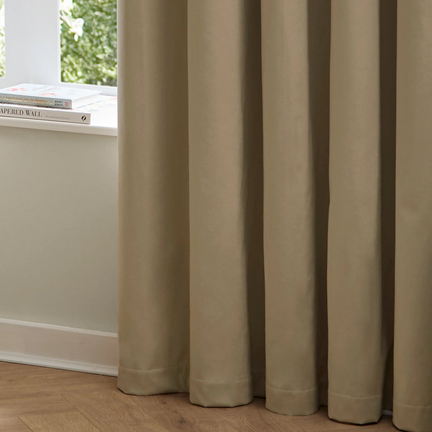 Furn Ultimate Velvet Eyelet Curtains - Mocha
