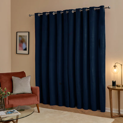 Furn Ultimate Velvet Eyelet Curtains - Royal