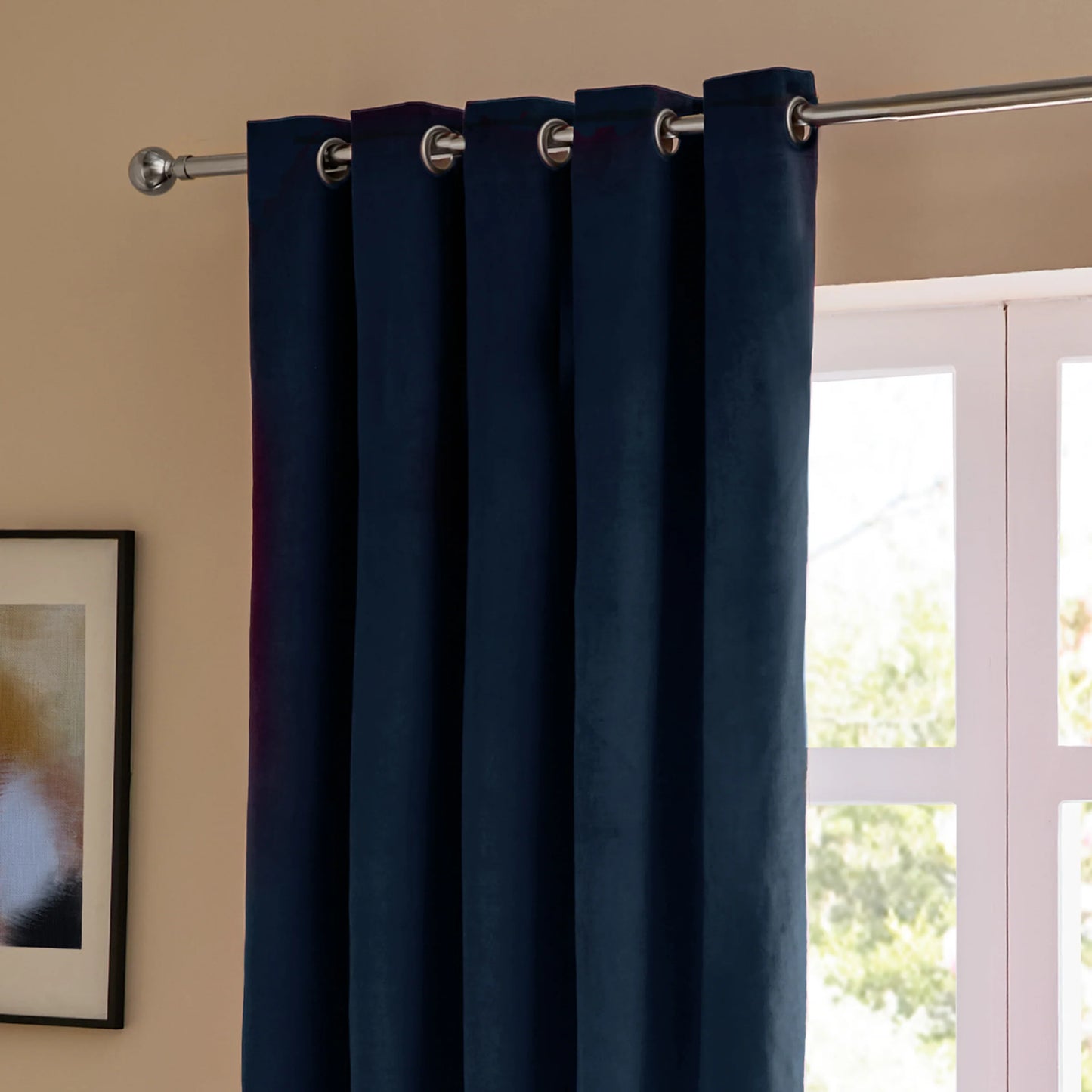 Furn Ultimate Velvet Eyelet Curtains - Royal