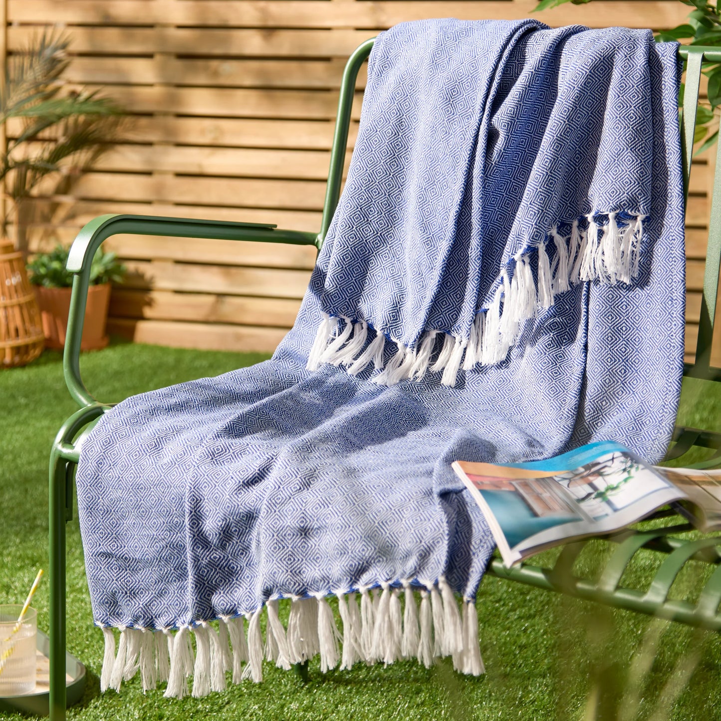 Furn Dessa Outdoor Throw - Cobalt