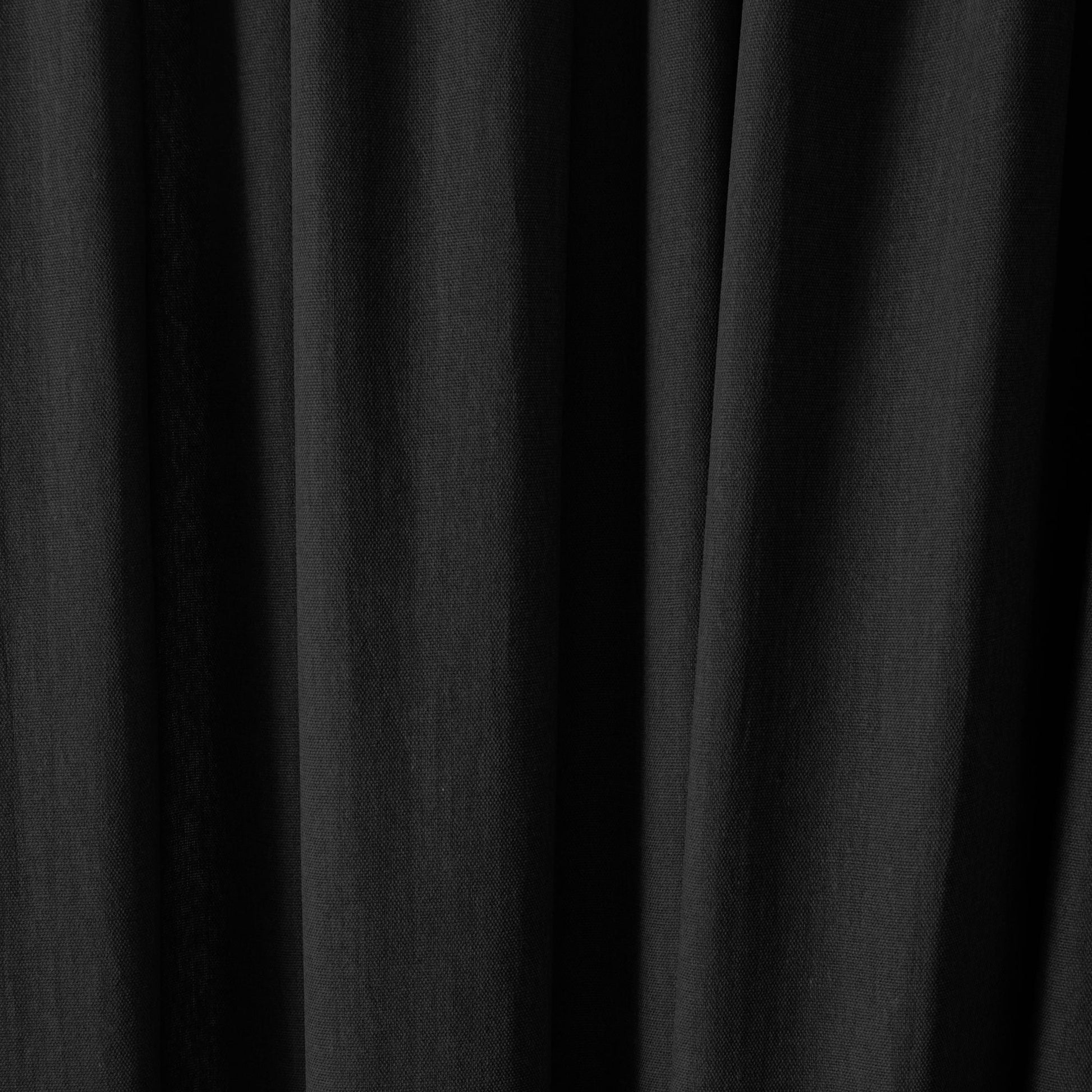 Dijon Pair of Pencil Pleat Curtains by Fusion in Black - Pair of Pencil Pleat Curtains - Fusion