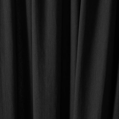 Dijon Pair of Pencil Pleat Curtains by Fusion in Black - Pair of Pencil Pleat Curtains - Fusion