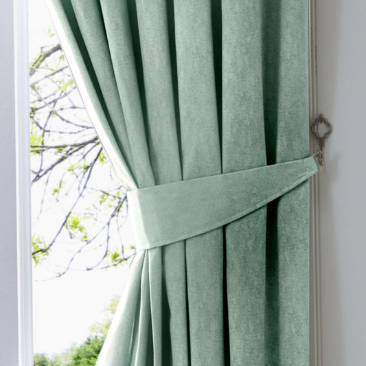 Dijon Pair Of Curtain Tiebacks by Fusion in Duck Egg 26" x 4" - Pair Of Curtain Tiebacks - Fusion