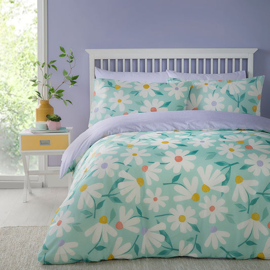 Daisy Duvet Cover Set by Fusion in Duck Egg - Duvet Cover Set - Fusion