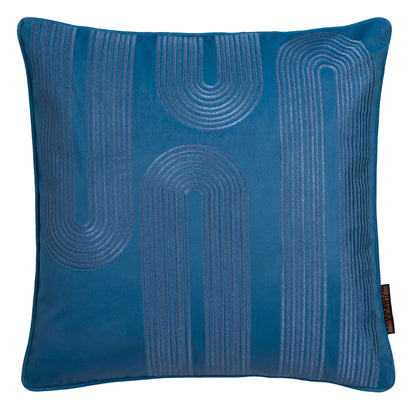 Diva Embroidery Cushion in Teal 43 x 43cm - Cushion - Laurence Llewelyn-Bowen