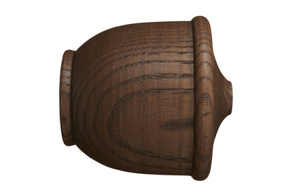 Hallis Eden 35mm Urn Wooden Curtain Pole Finial - Cocoa