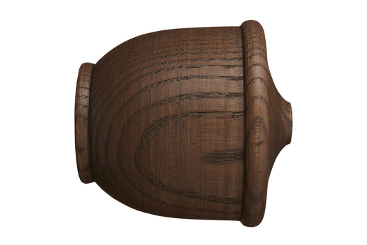 Hallis Eden 35mm Urn Wooden Curtain Pole Finial - Cocoa