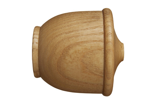Hallis Eden 35mm Urn Wooden Curtain Pole Finial - Natural Ash