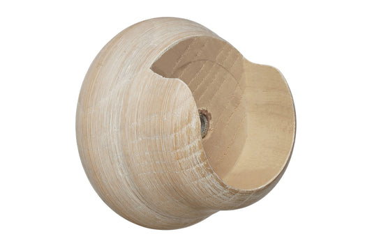 Hallis Eden 35mm Wooden Curtain Pole Recess Bracket - Oatmeal