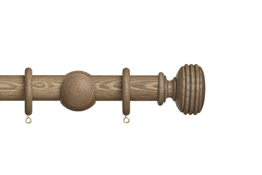Hallis Eden Ellipse 35mm Wooden Curtain Pole - Sisal
